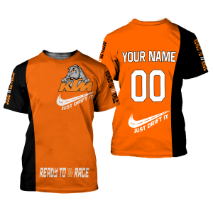 Custom name BraapGirls CUSTOM NAME RACING | BLACK-ORANGE | KTM V1 Brands for motocross girls and dirt bike riders - Brands view 1