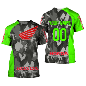 Custom name BraapGirls CUSTOM NAME RACING | GREEN CAMO | HONDA Brands for motocross girls and dirt bike riders - Brands view 1