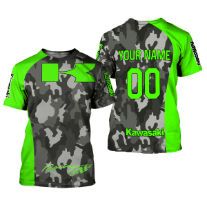 Custom name BraapGirls CUSTOM NAME RACING | GREEN CAMO | KAWASAKI Brands for motocross girls and dirt bike riders - Brands view 1
