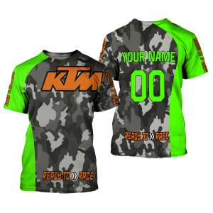Custom name BraapGirls CUSTOM NAME RACING | GREEN CAMO | KTM V1 Brands for motocross girls and dirt bike riders - Brands view 1