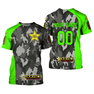 Custom name BraapGirls CUSTOM NAME RACING | GREEN CAMO | ROCKSTAR Brands for motocross girls and dirt bike riders - Brands view 1