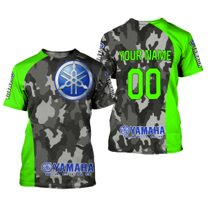 Custom name BraapGirls CUSTOM NAME RACING | GREEN CAMO | YAMAHA V1 Brands for motocross girls and dirt bike riders - Brands view 1