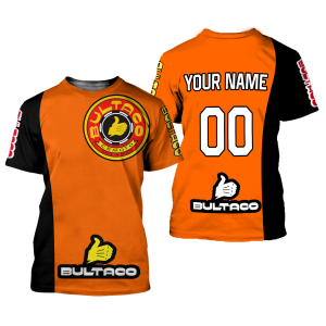 Custom name BraapGirls CUSTOM NAME RACING | BLACK-ORANGE | BULTACO Brands for motocross girls and dirt bike riders - Brands view 1