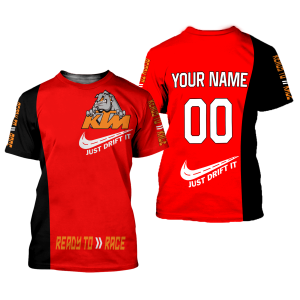 Custom name BraapGirls CUSTOM NAME RACING | BLACK-RED | KTM Brands for motocross girls and dirt bike riders - Brands view 1