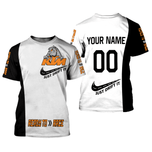 Custom name BraapGirls CUSTOM NAME RACING | BLACK-WHITE | KTM Brands for motocross girls and dirt bike riders - Brands view 1