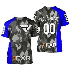 Custom name BraapGirls CUSTOM NAME RACING | BLUE CAMO | FXR Brands for motocross girls and dirt bike riders - Brands view 1