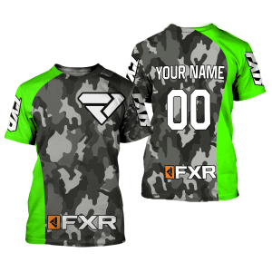Custom name BraapGirls CUSTOM NAME RACING | GREEN CAMO | FXR Brands for motocross girls and dirt bike riders - Brands view 1