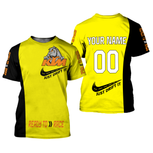 Custom name BraapGirls CUSTOM NAME RACING | BLACK-YELLOW | KTM Brands for motocross girls and dirt bike riders - Brands view 1