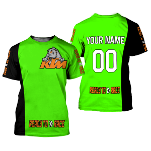Custom name BraapGirls CUSTOM NAME RACING | BLACK-GREEN | KTM Brands for motocross girls and dirt bike riders - Brands view 1