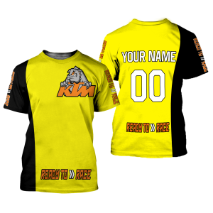Custom name BraapGirls CUSTOM NAME RACING | BLACK-YELLOW| KTM Brands for motocross girls and dirt bike riders - Brands view 1