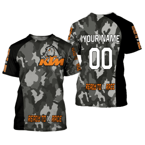 Custom name BraapGirls CUSTOM NAME RACING | BLACK CAMO | KTM V2 Brands for motocross girls and dirt bike riders - Brands view 1