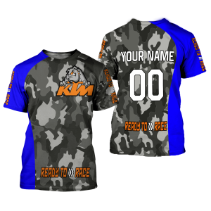 Custom name BraapGirls CUSTOM NAME RACING | BLUE CAMO | KTM V2 Brands for motocross girls and dirt bike riders - Brands view 1