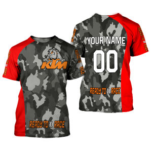 Custom name BraapGirls CUSTOM NAME RACING | RED CAMO | KTM V2 Brands for motocross girls and dirt bike riders - Brands view 1