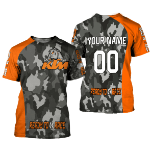 Custom name BraapGirls CUSTOM NAME RACING | ORANGE CAMO | KTM Brands for motocross girls and dirt bike riders - Brands view 1
