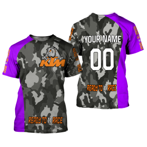 Custom name BraapGirls CUSTOM NAME RACING | PURPLE CAMO | KTM Brands for motocross girls and dirt bike riders - Brands view 1