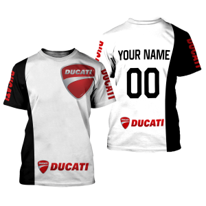Custom name BraapGirls CUSTOM NAME RACING | BLACK-WHITE | DUCATI Brands for motocross girls and dirt bike riders - Brands view 1