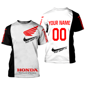 Custom name BraapGirls CUSTOM NAME RACING | BLACK-WHITE | HONDA Brands for motocross girls and dirt bike riders - Brands view 1