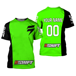Custom name BraapGirls CUSTOM NAME RACING | BLACK-GREEN | SHIFT Brands for motocross girls and dirt bike riders - Brands view 1