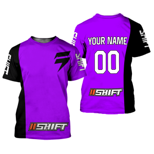 Custom name BraapGirls CUSTOM NAME RACING | BLACK-PURPLE | SHIFT Brands for motocross girls and dirt bike riders - Brands view 1