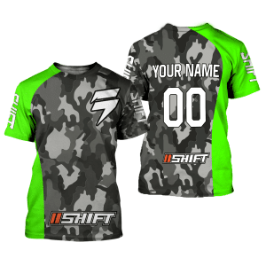 Custom name BraapGirls CUSTOM NAME RACING | GREEN CAMO | SHIFT Brands for motocross girls and dirt bike riders - Brands view 1