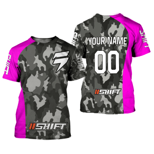 Custom name BraapGirls CUSTOM NAME RACING | PINK CAMO | SHIFT Brands for motocross girls and dirt bike riders - Brands view 1