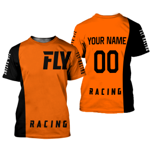 Custom name BraapGirls CUSTOM NAME RACING | BLACK-ORANGE | FLY RACING Brands for motocross girls and dirt bike riders - Brands view 1