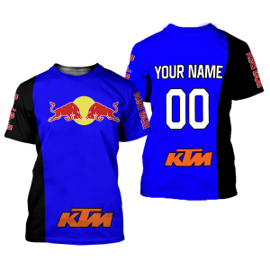 Custom name BraapGirls CUSTOM NAME RACING | BLACK-BLUE | REDBULL KTM Brands for motocross girls and dirt bike riders - Brands view 1