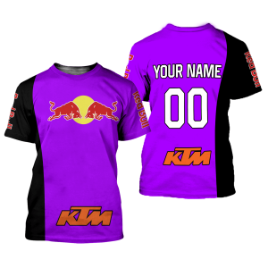 Custom name BraapGirls CUSTOM NAME RACING | BLACK-PURPLE | REDBULL KTM Brands for motocross girls and dirt bike riders - Brands view 1