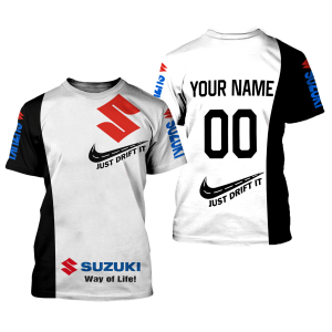 Custom name BraapGirls CUSTOM NAME RACING | BLACK-WHITE | SUZUKI Brands for motocross girls and dirt bike riders - Brands view 1