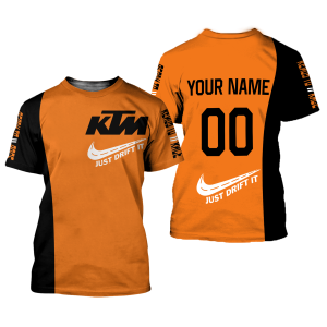 Custom name BraapGirls CUSTOM NAME RACING | BLACK-ORANGE | KTM V2 Brands for motocross girls and dirt bike riders - Brands view 1