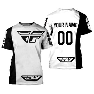 Custom name BraapGirls CUSTOM NAME RACING | WHITE-BLACK | FLY RACING V1 Brands for motocross girls and dirt bike riders - Brands view 1