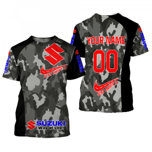 Custom name BraapGirls CUSTOM NAME RACING | BLACK CAMO | SUZUKI Brands for motocross girls and dirt bike riders - Brands view 1