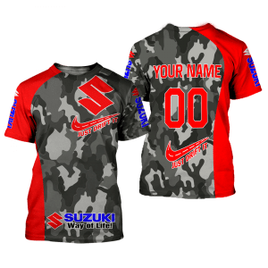 Custom name BraapGirls CUSTOM NAME RACING | RED CAMO | SUZUKI Brands for motocross girls and dirt bike riders - Brands view 1