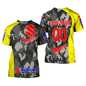 Custom name BraapGirls CUSTOM NAME RACING | YELLOW CAMO | SUZUKI Brands for motocross girls and dirt bike riders - Brands view 1