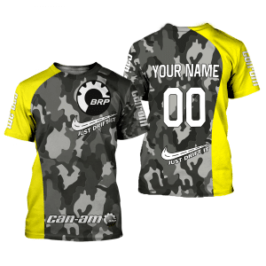 Custom name BraapGirls CUSTOM NAME RACING | YELLOW CAMO | CAN AM Brands for motocross girls and dirt bike riders - Brands view 1