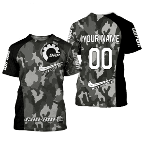 Custom name BraapGirls CUSTOM NAME RACING | BLACK CAMO | CAN AM Brands for motocross girls and dirt bike riders - Brands view 1