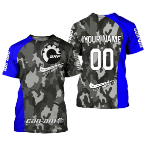 Custom name BraapGirls CUSTOM NAME RACING | BLUE CAMO | CAN AM Brands for motocross girls and dirt bike riders - Brands view 1
