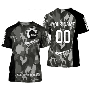 Custom name BraapGirls CUSTOM NAME RACING | BLACK CAMO | SEA DOO Brands for motocross girls and dirt bike riders - Brands view 1