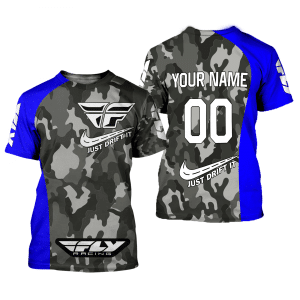Custom name BraapGirls CUSTOM NAME RACING | BLUE CAMO | FLY RACING Brands for motocross girls and dirt bike riders - Brands view 1