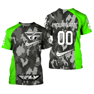 Custom name BraapGirls CUSTOM NAME RACING | GREEN CAMO | FLY RACING Brands for motocross girls and dirt bike riders - Brands view 1