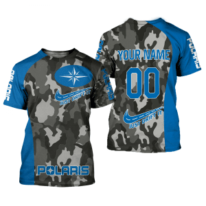 Custom name BraapGirls CUSTOM NAME RACING | BLUE CAMO | POLARIS Brands for motocross girls and dirt bike riders - Brands view 1