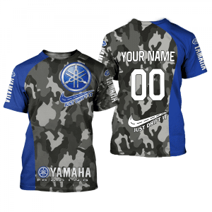 Custom name BraapGirls CUSTOM NAME RACING | BLUE CAMO | YAMAHA V1 Brands for motocross girls and dirt bike riders - Brands view 1