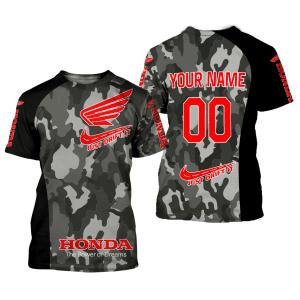 Custom name BraapGirls CUSTOM NAME RACING | BLACK CAMO | HONDA Brands for motocross girls and dirt bike riders - Brands view 1