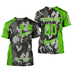 Custom name BraapGirls CUSTOM NAME RACING | GREEN CAMO | KAWASAKI Brands for motocross girls and dirt bike riders - Brands view 1