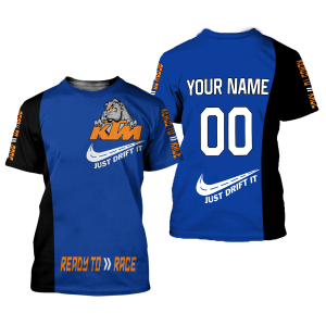 Custom name BraapGirls CUSTOM NAME RACING | BLACK-BLUE | KTM Brands for motocross girls and dirt bike riders - Brands view 1