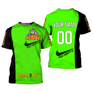 Custom name BraapGirls CUSTOM NAME RACING | BLACK-GREEN | KTM Brands for motocross girls and dirt bike riders - Brands view 1