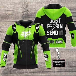 Custom name BraapGirls MOTOCROSS PERSONALIZED FX RACING V1 | COLOR GREEN-BLACK Brands for motocross girls and dirt bike riders - Brands view 1
