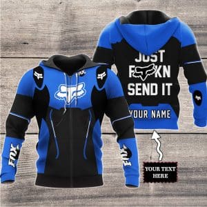 Custom name BraapGirls MOTOCROSS PERSONALIZED FX RACING V1 | COLOR BLUE-BLACK Brands for motocross girls and dirt bike riders - Brands view 1