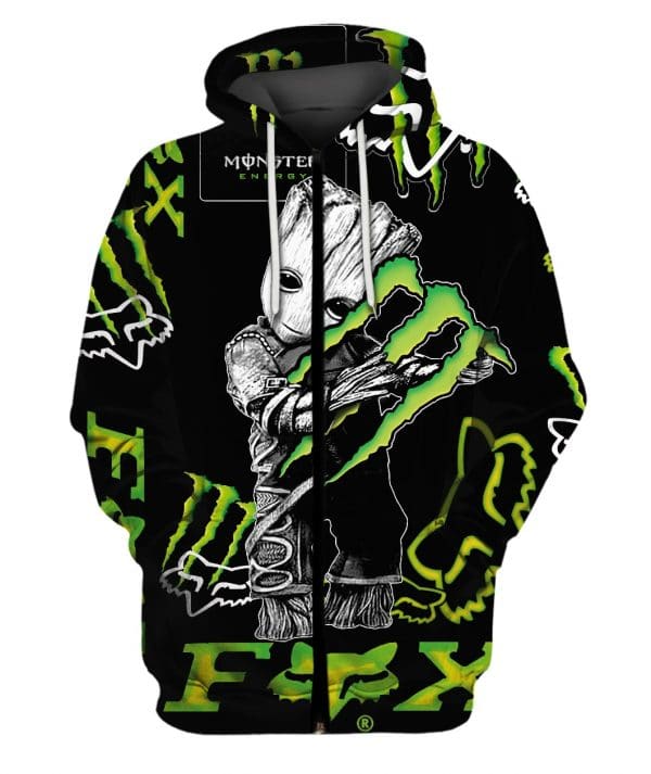 MEN WOMEN FOX 3D HOODIE, FOX HOODIE view 3