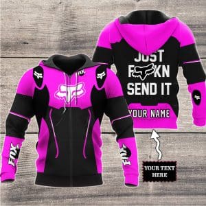 Custom name BraapGirls MOTOCROSS PERSONALIZED FX RACING V1 | COLOR PINK-BLACK Brands for motocross girls and dirt bike riders - Brands view 1